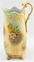 R.S. Porcelain Yellow Floral Pitcher Vase