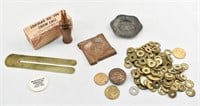 Assortment of Vintage Smalls, Coins, Ashtrays