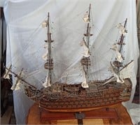 King Louis Vintage 1779 Hand Made Large Ship