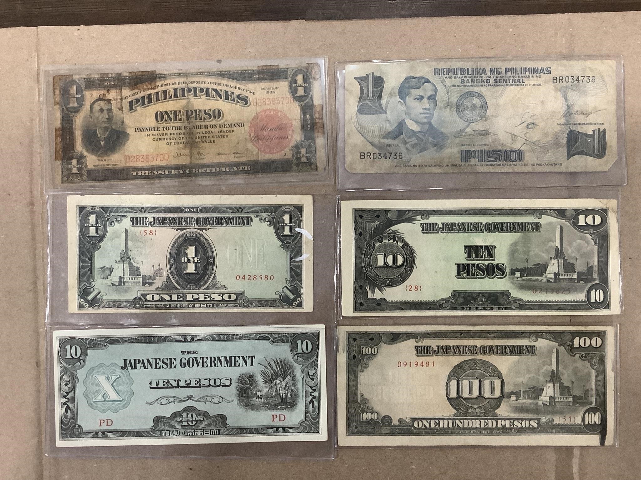 Lot of 6 Vintage Foreign Money