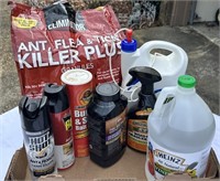 Box lot of yard chemicals.