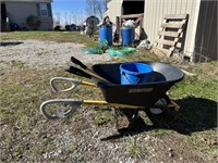 Total control wheelbarrow, shovel, pitchfork