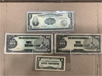 Lot of 4 Vintage Foreign Money
