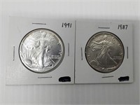 (2) silver eagles