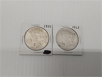 (2) peace dollars