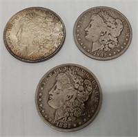 (3) Morgan silver dollars