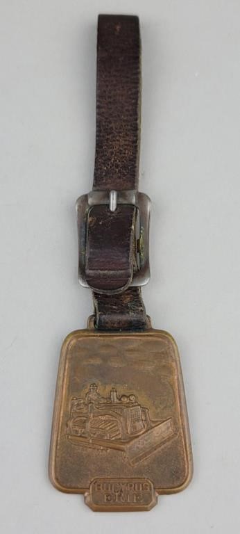 Vintage Bucyrus Erie Brass Watch Fob.