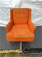 Vintage mid century orange chair