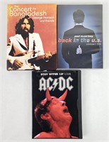 Concert DVDs - Harrison, McCartney, AC/DC