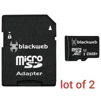 Lot of 2, blackweb 256 GB microSDXC U3 Memory Card