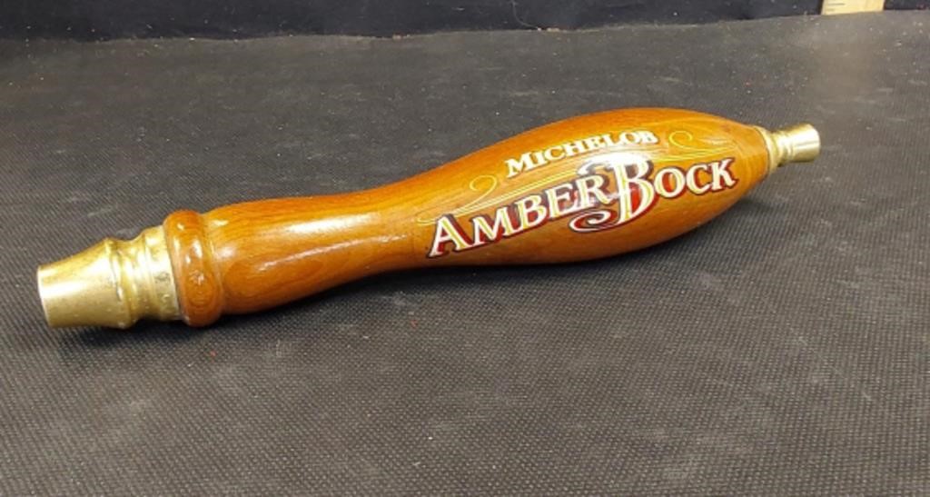 Michelob Amber Bock wooden tap handle