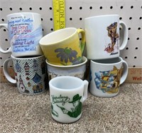 Vintage Hopalong Cassidy cup & 6 other coffee