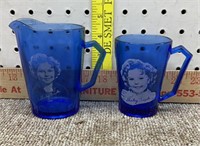 Shirley Temple cup & cream pitcher