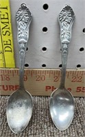 2-Sleepy Eye silver plated spoons, Utility