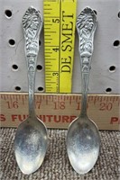 2- Sleepy Eye silver plated spoons. Utility