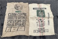 Empty Burlap Coffee Bags