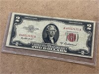 1953 Red Label 2 Dollar Bill