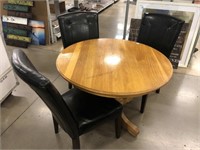 Wood Small Dining Table w/3 Chairs