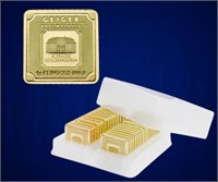30 x 1 gram .999 Gold Geiger Bar Box