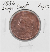 1836 Large Cent Coin