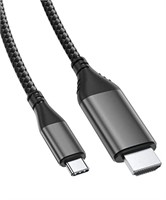 USB C to HDMI Cable 4K@60Hz, 6ft Thunderbolt 3