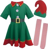 Happy Cherry Elf Costume Christmas Santa Helper Ou