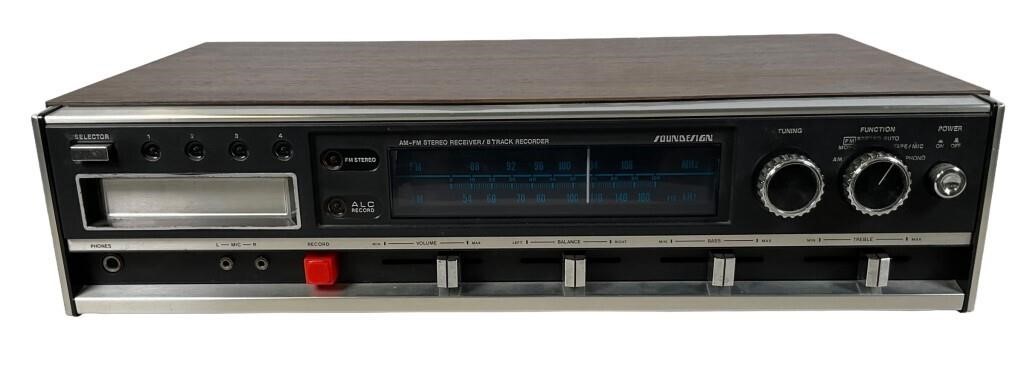 Soundesign AM-FM Stereo Receiver 8 Track Recorder