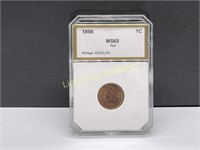 1898 U.S. INDIAN HEAD CENT PCI MS65 RED