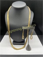 GOLD PLATED LIQUID STERLING SILVER JEWELRY SET