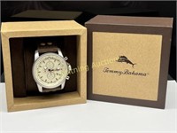 BROWN AND SILVER TONE TOMMY BAHAMA WRISTWATCH