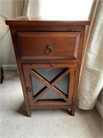 Wood end table with drawer        -FL
