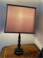 Black table lamp w/ brown shade S