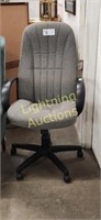 HIGH BACK GREY FABRIC OFFICE CHAIR