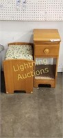 VINTAGE LIGHT FINISHED WOODEN NIGHT STAND