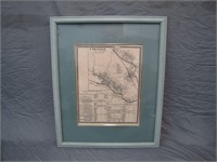 Antique Framed Chester Village Vermont 1869 Map