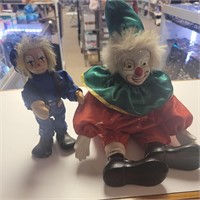 Pair of porcelain clowns