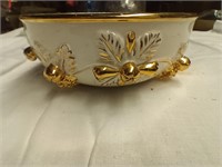 Gold And Cream Porcelain Bowl