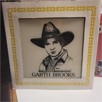 8x8 90's Garth Brooks glass decor