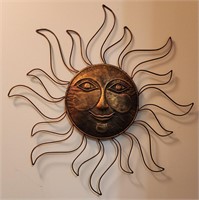 Large 30" Sun Metal Wall  Art Decor