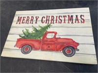 Merry Christmas truck sign