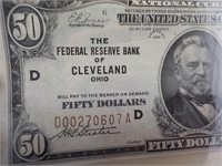 1929 $20 Cleveland Note/ President Grant/