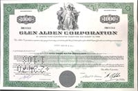$1000 Shares Stock Certificate Glen Allen Corp.