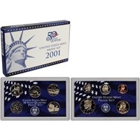 2001 United States Mint Proof Set 10 coins