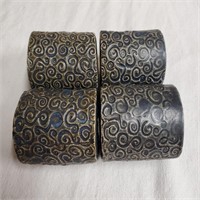 Handmade Napkin Rings Glazed Pottery