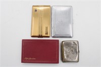 (3) Vintage Cigarette Compact Tobacco Cases