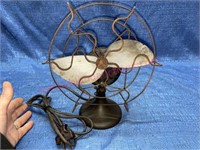 Antique cast iron 2-blade desk fan