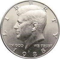 1988-D US 50 Cent Coin - MS67+ Kennedy Half Dollar