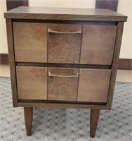 Mid-Century Bedside 2-Drawer Table