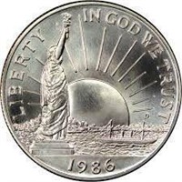 1986-S 50 Cent US Coin - PR70 - Statue of Liberty