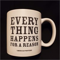 'Everything Happens for a Reason' coffee cup